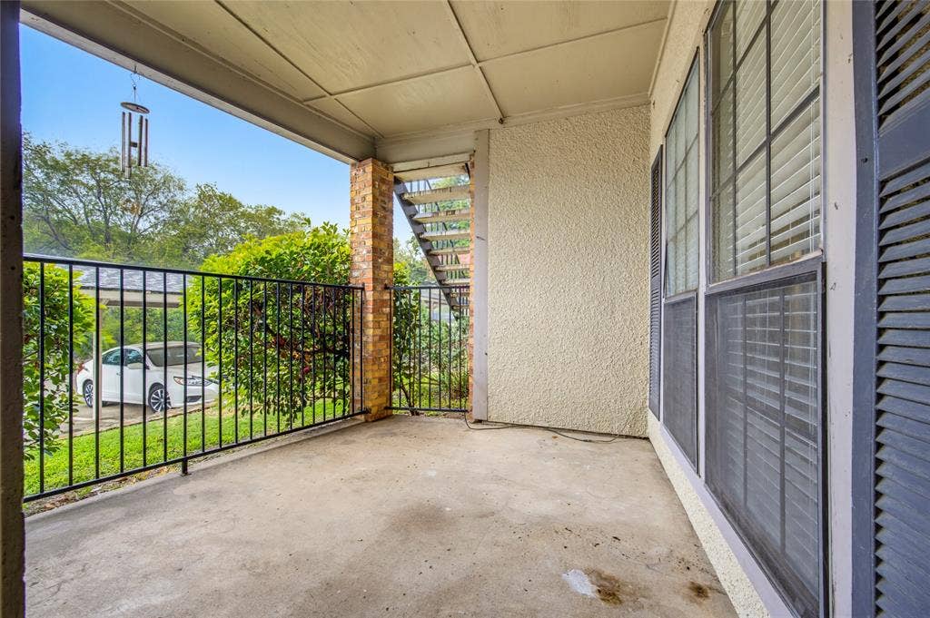 Covered patio off living space can be a cozy retreat.....