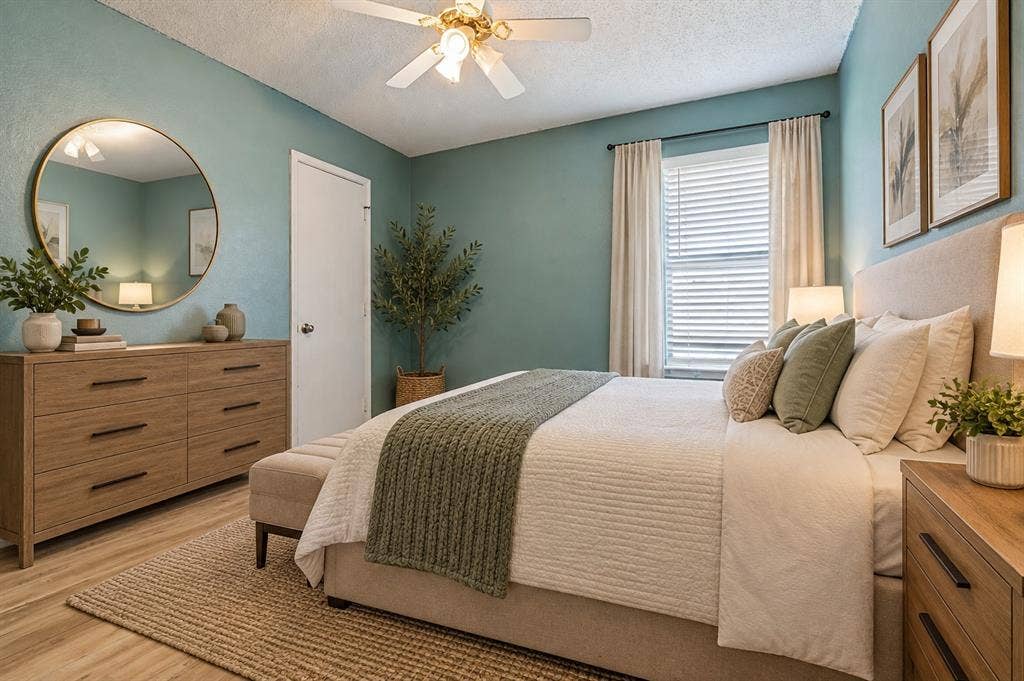1308 Arbordale Court, Lancaster, TX 75134 Wood-finish flooring with a neutral wall color palette