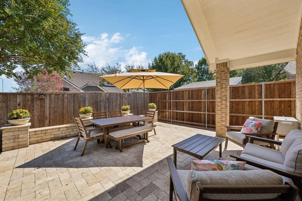 2403 Laguna Lane, Arlington, TX 76012 Covered patio extended to a paver patio for plenty of room to enjoy a cool fall evening!
