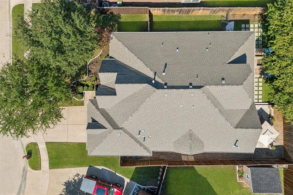 2403 Laguna Lane, Arlington, TX 76012 Bird's eye view of the house and yard.