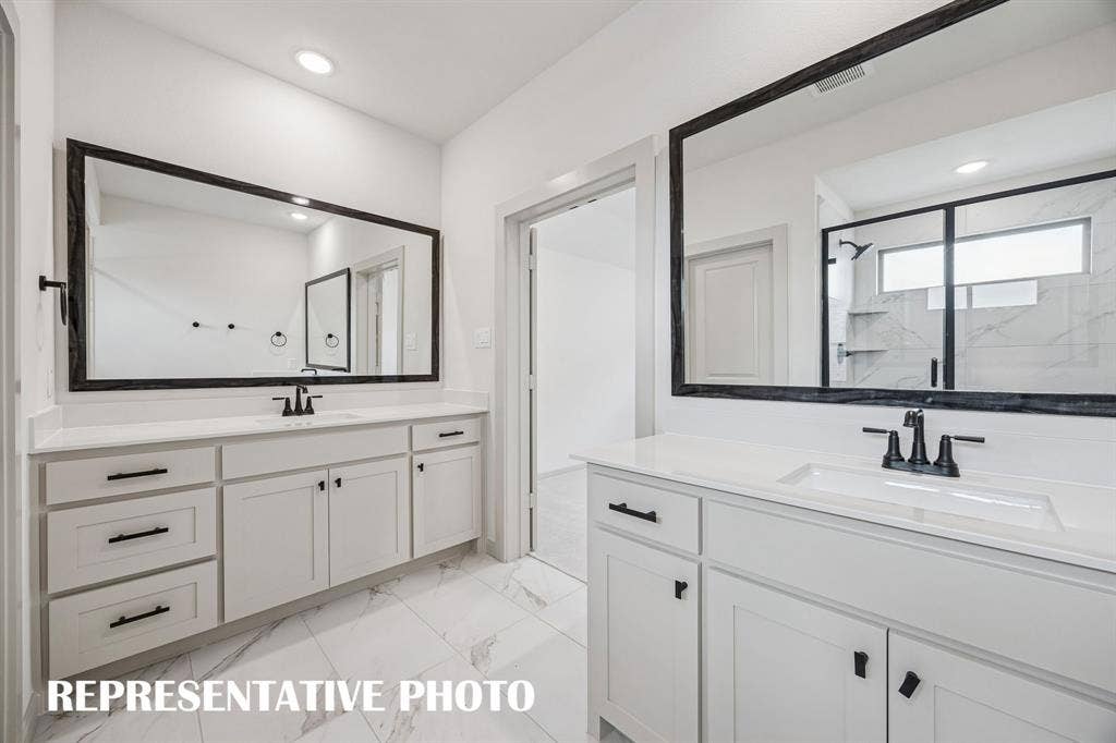3729 Homer Court, McKinney, TX 75071 Plenty of space for two in this beautiful owner's bath. REPRESENTATIVE PHOTO