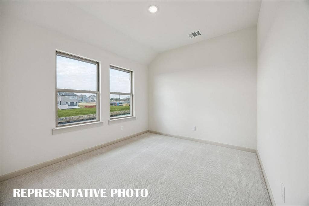 3729 Homer Court, McKinney, TX 75071 Our Alexis II plan offers nicely sized secondary bedrooms. REPRESENTATIVE PHOTO