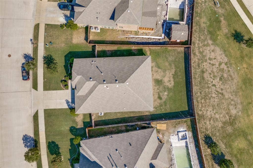 Aerial view of home.