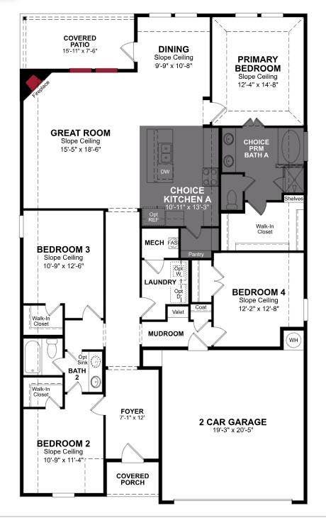 2209 Bayou Glen Drive, Denton, TX 76207 Beazer Homes Stark Farms Teton Floorplan.
