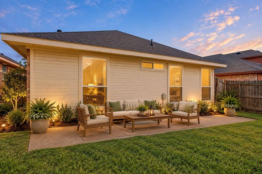 The back yard is your canvas for designing whatever you'd like it to be!  You can have a patio area, a pergola, additional landscaping, the sky is the limit!