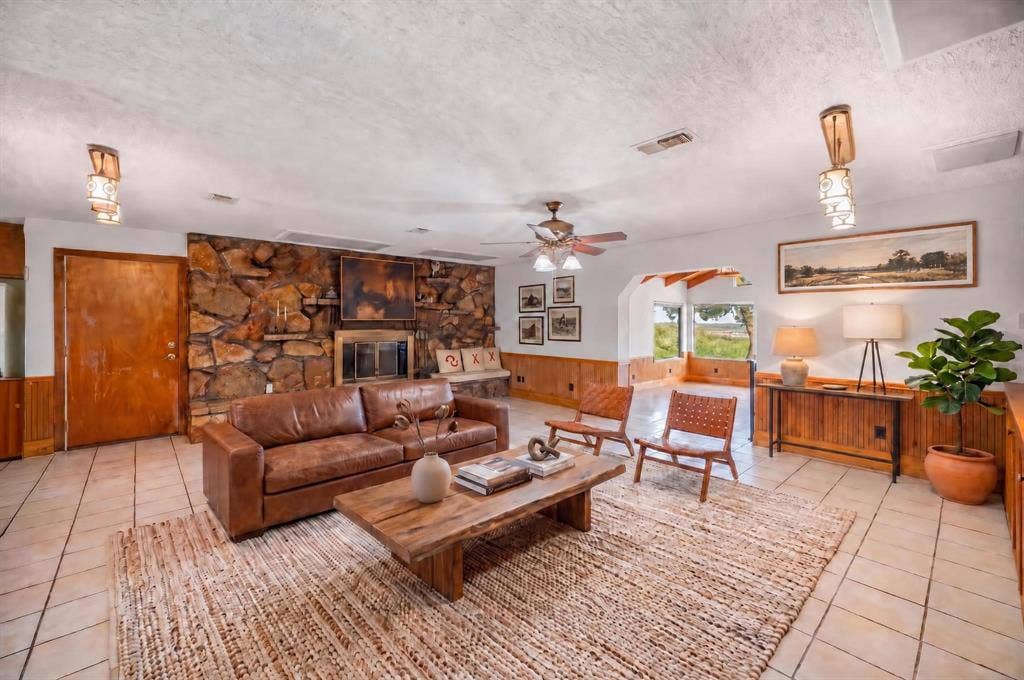 Virtually staged Living Room