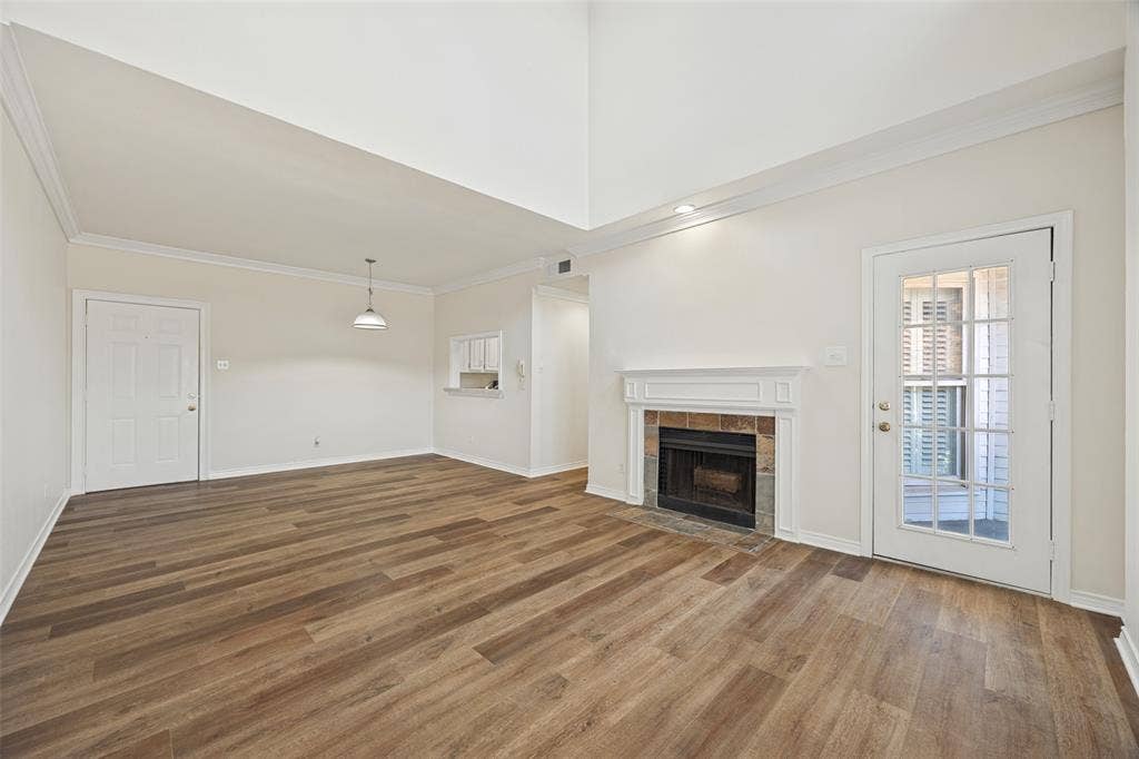 Dining room in background.