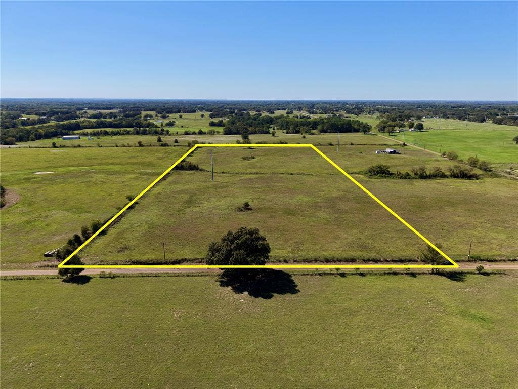 0 Goodell Lane, Eustace, TX 75124 Lower aerial showing the tract from the road; outline is approximate.