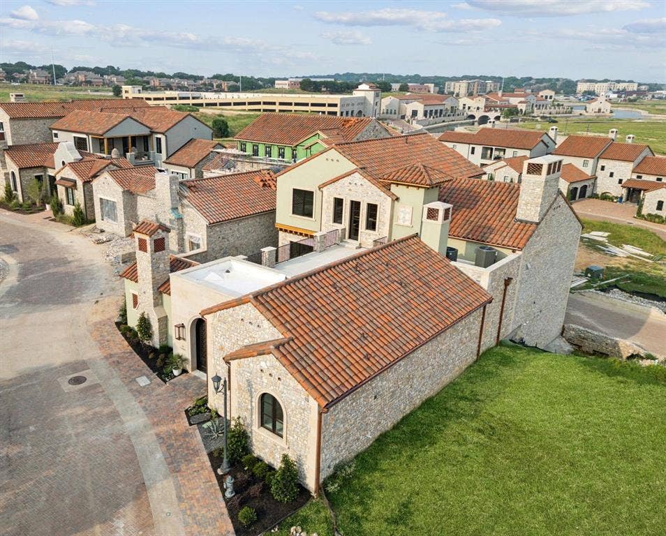 Aerial view of residential area