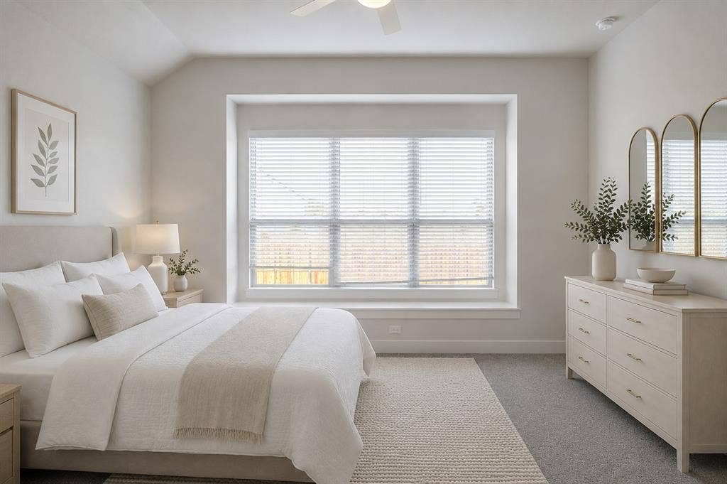 Staged Primary bedroom