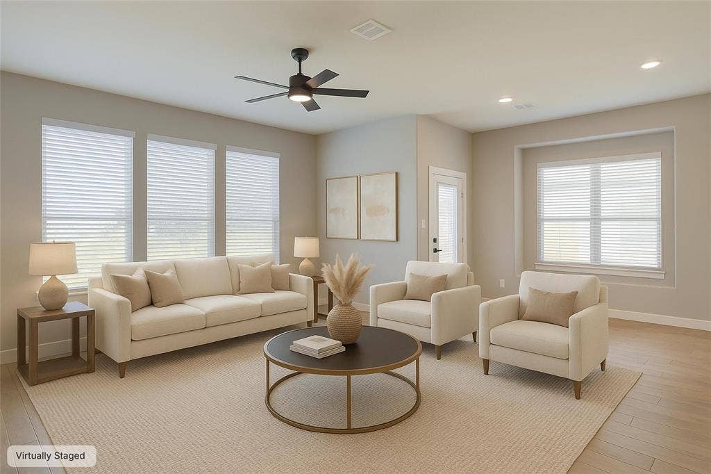 Living room staged