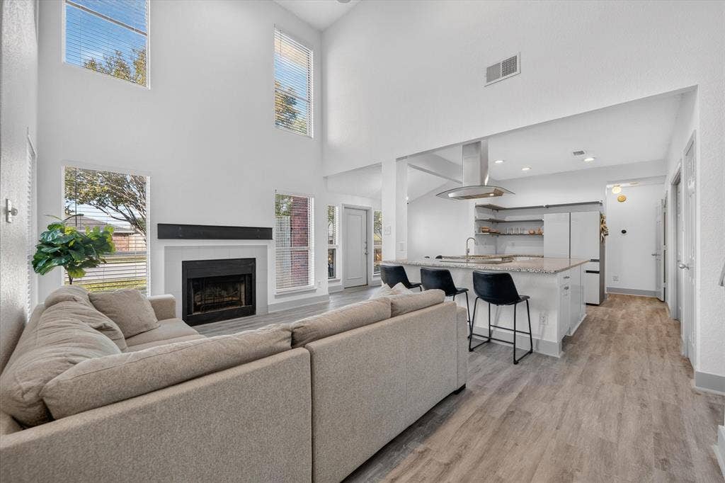 Two story ceilings make this space feel grand!