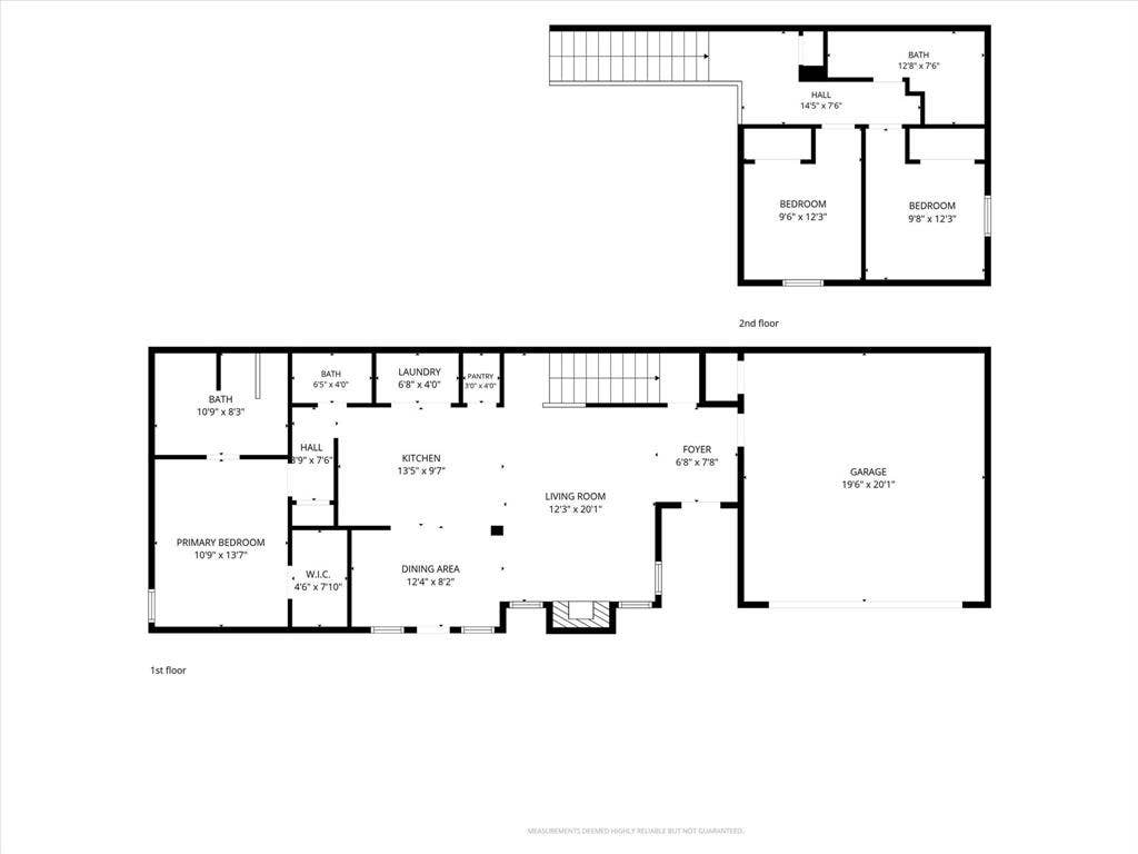 Floor plan for lower and upper floors.