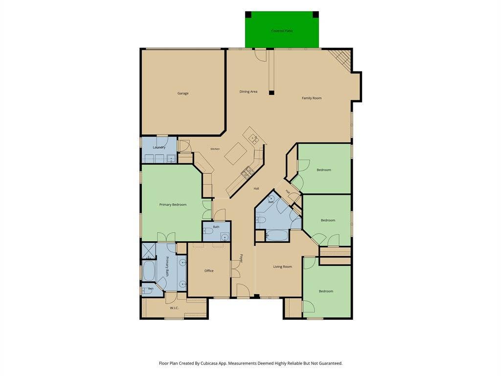 2901 Regents Park Lane, Garland, TX 75043 Floor plan is open with split bedroom arrangement