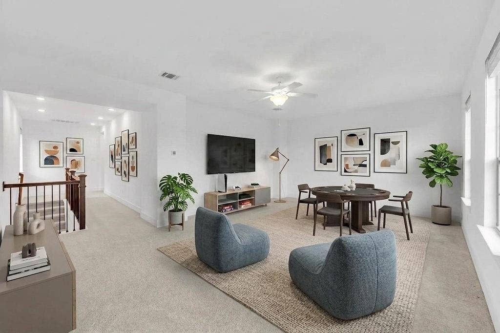 8300 Bethpage Drive, McKinney, TX 75070 Game room with virtual staging