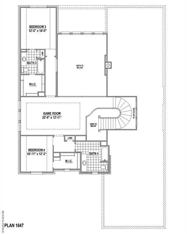 2405 Junction Drive, Celina, TX 75009 2nd level floor plan