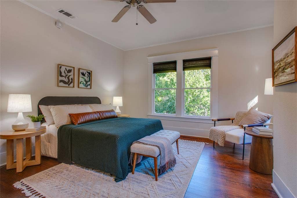 Southeast upstairs corner bedroom