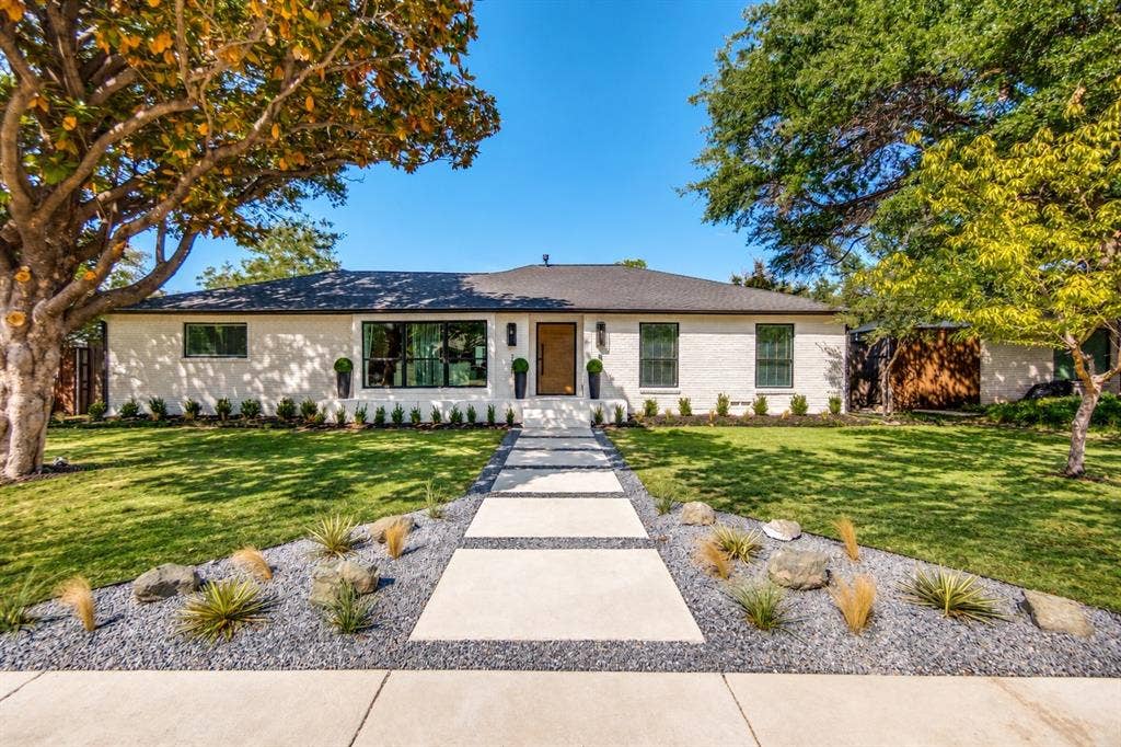 3129 Flowerdale Lane, Dallas, TX 75229 Ranch Style house. Grass has been enhanced to show how it can look.