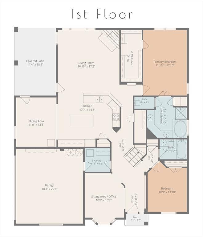 419 Lakefield Drive, Murphy, TX 75094 Floor Plan 1st floor