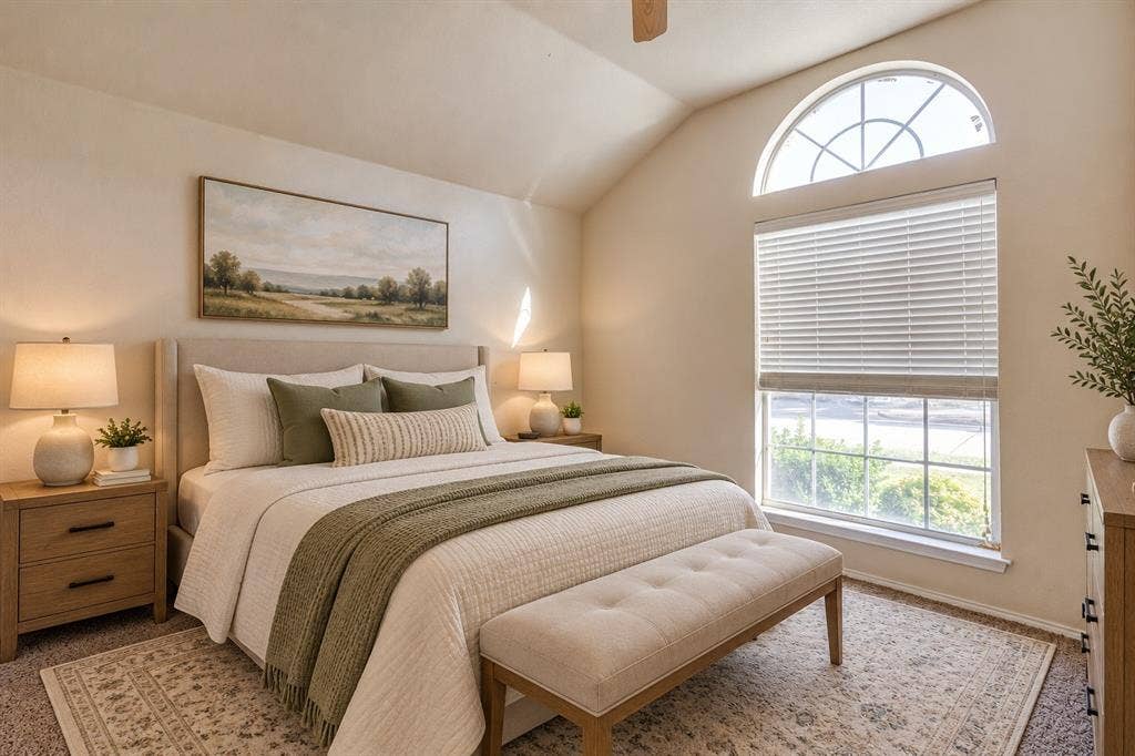 Bedroom 2 - Virtually staged with AI