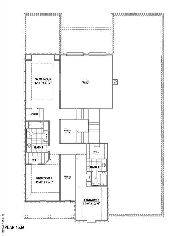 2414 Junction Drive, Celina, TX 75009 2nd level floor plan
