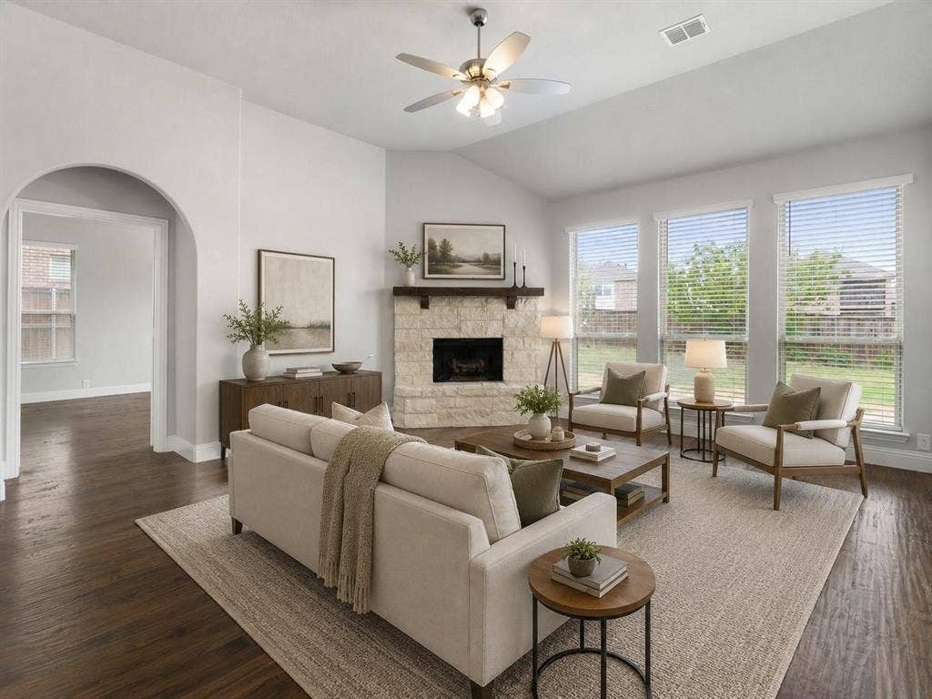 1310 Divine Rose Way, Wylie, TX 75098 Virtually Staged Living Room