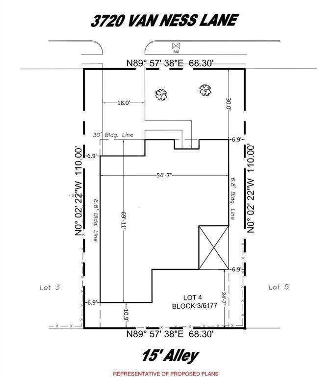 3720 Van Ness Lane, Dallas, TX 75220 site plan