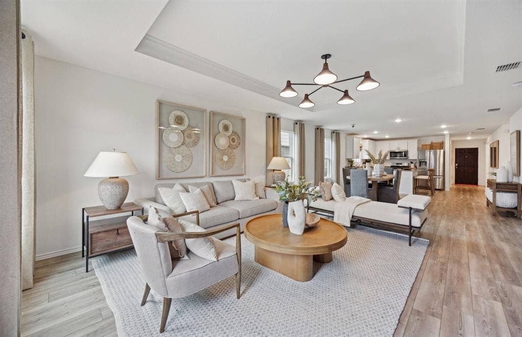 1060 Clear Dusk Lane, Forney, TX 75126 *Model Representation - Gathering room with view of main living areas