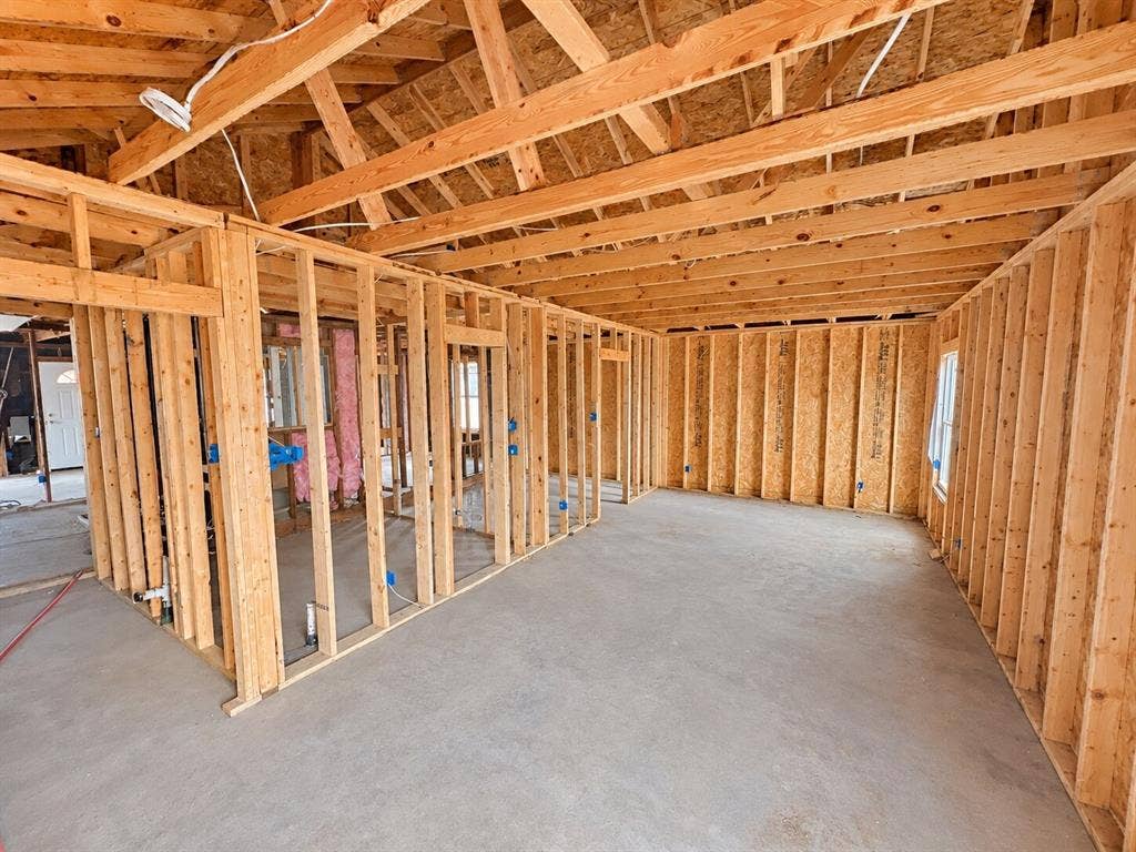 4604 Avenue H, Fort Worth, TX 76105 Exposed wood framing with plywood sheathing