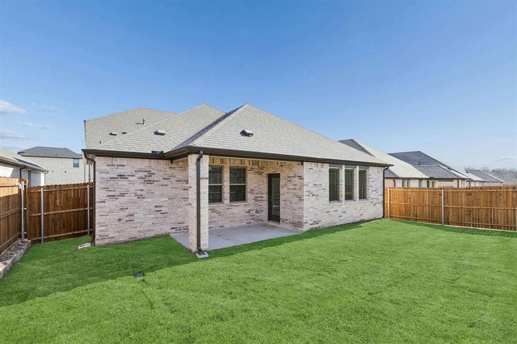 2308 Warm Glow Way, Princeton, TX 75407 Patio in the Holden home plan – REPRESENTATIVE PHOTO