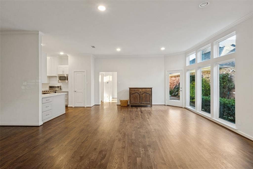 Back half of open floorplan living area