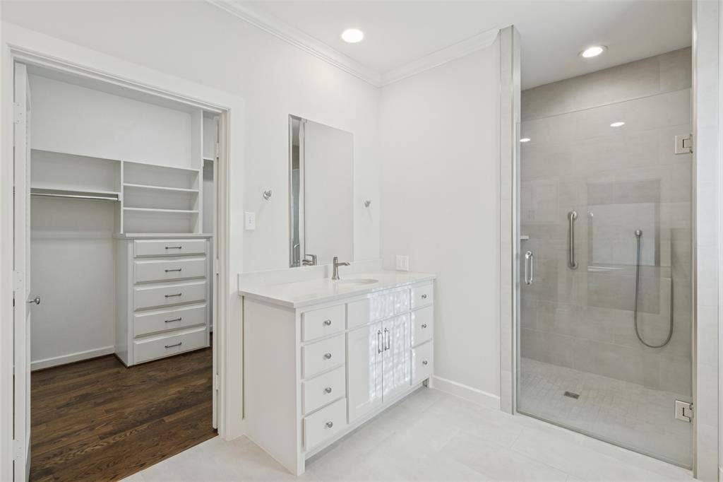 with walk-in closet