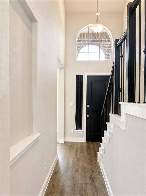 6002 14th Street, Midlothian, TX 76065 Grand entryway with high ceilings and wood-finish flooring