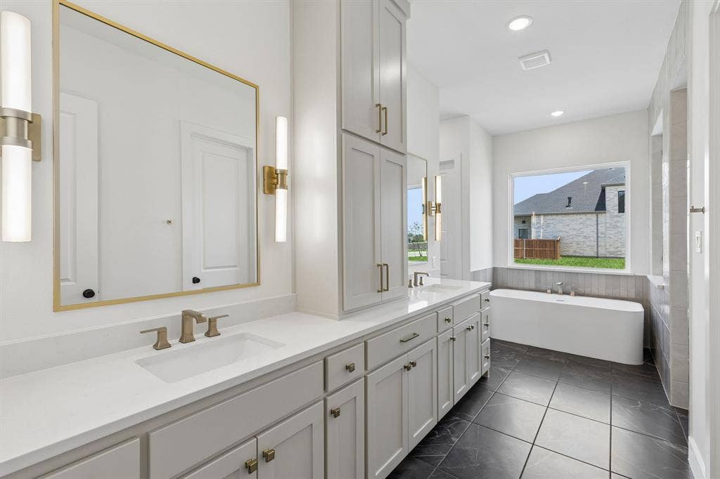 Ample room for two in this beautiful owner's bath.