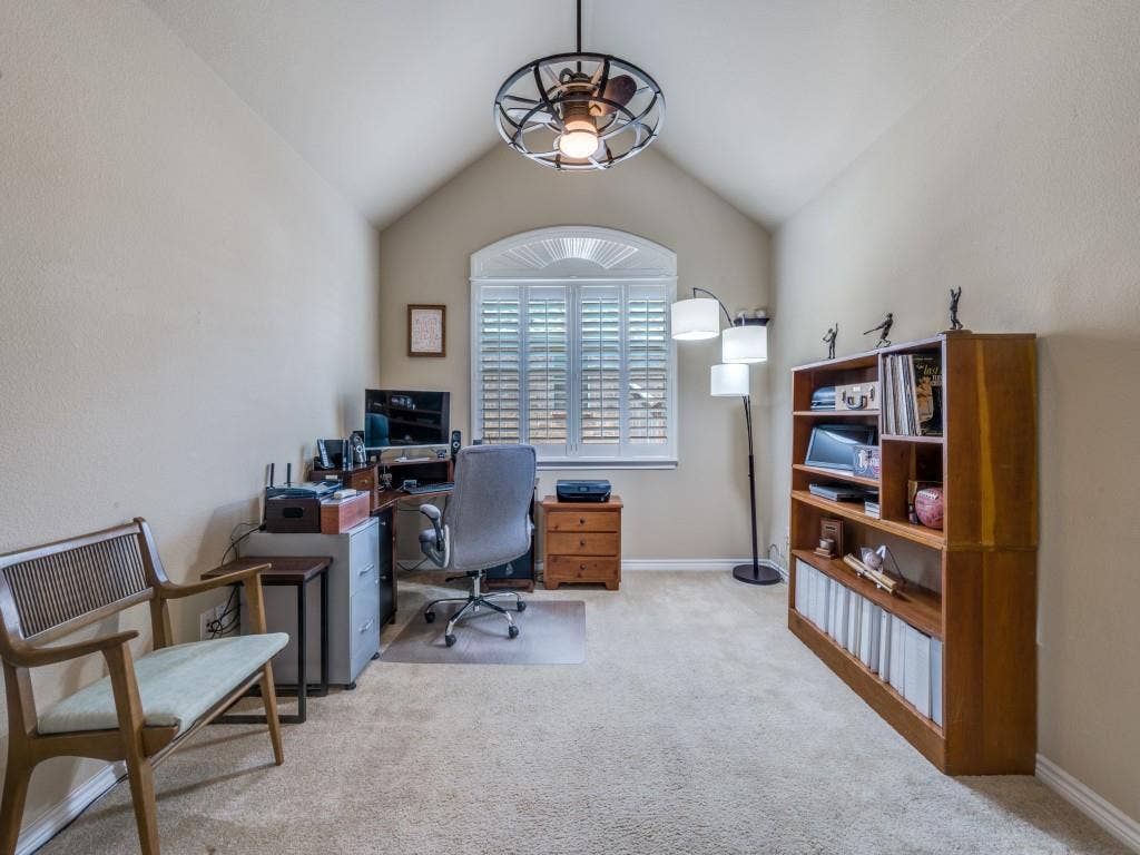 1220 Isabella Lane, Savannah, TX 76227 A dedicated home office offers the flexibility for remote work, hobbies, or creative pursuits