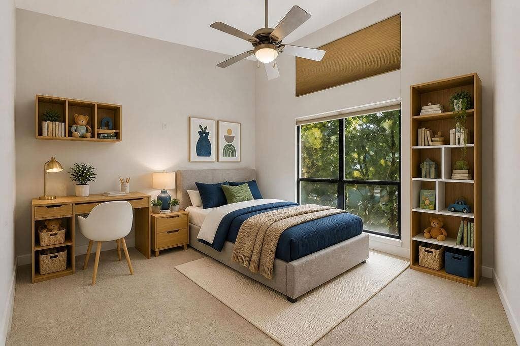 4605 Cedar Springs Road, #327, Dallas, TX 75219 second bedroom with virtual staging.