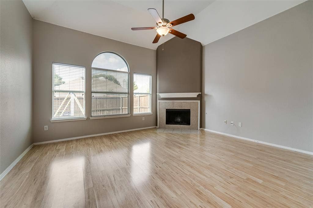 5100 Geranium Court, McKinney, TX 75070 the 2nd living room with gas fire place