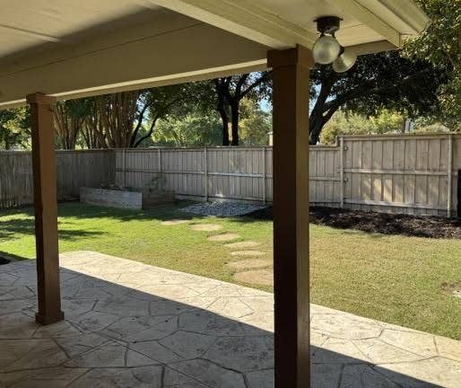 1900 Hackett Creek Drive, McKinney, TX 75072 Patio off the main living area opens to the friendly back yard, gardening is an enjoyable activity