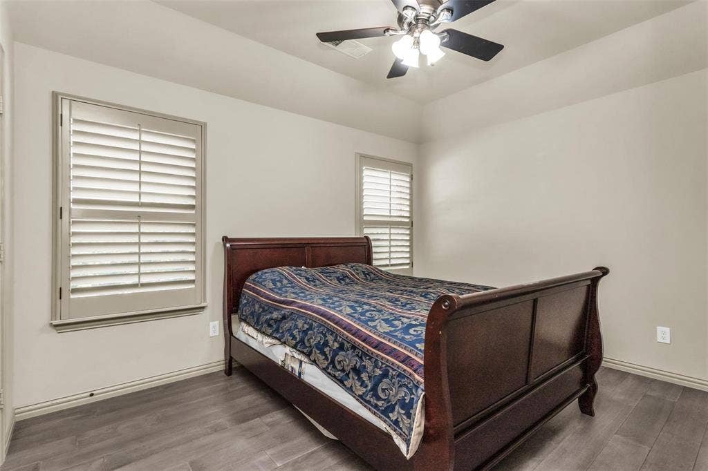 1838 Olney Drive, Allen, TX 75013 Tray ceiling with a ceiling fan and integrated lighting