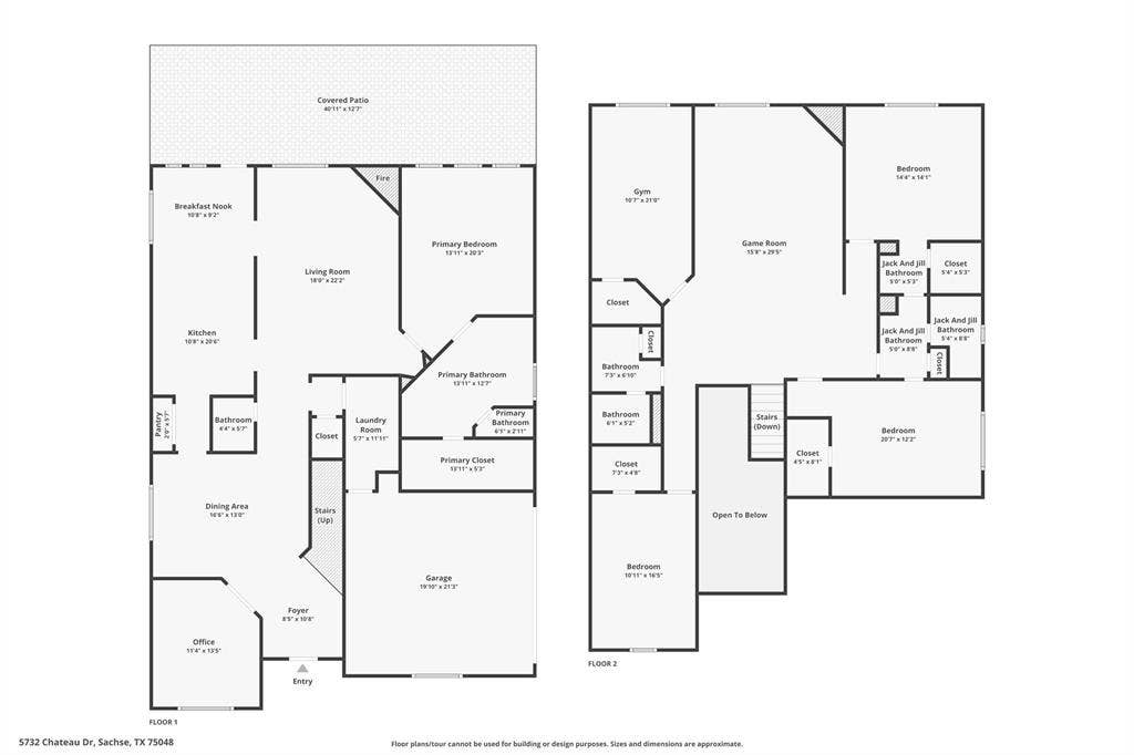 5732 Chateau Drive, Sachse, TX 75048 Floor plan