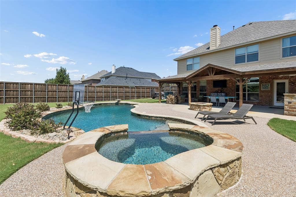 5732 Chateau Drive, Sachse, TX 75048 Relaxing Hot tub.