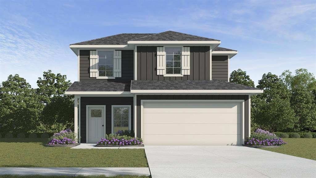 1671 Blaire Drive, Tyler, TX 75702 Two-story exterior with dark horizontal and vertical siding