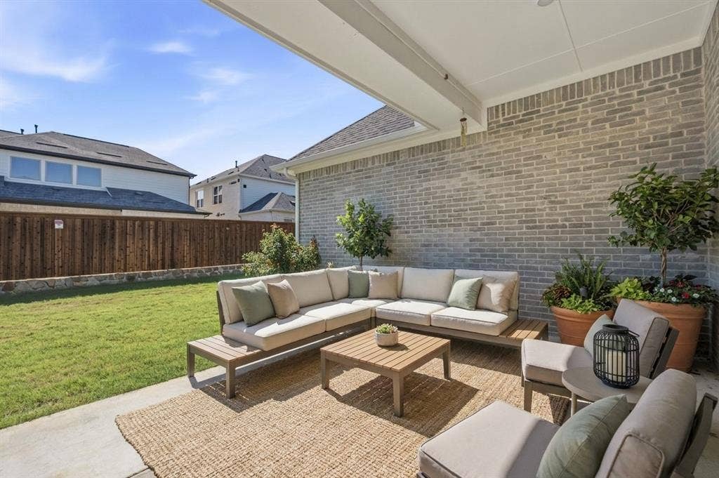 1305 Honey Locust Way, Celina, TX 75009 Extended patio - virtually staged