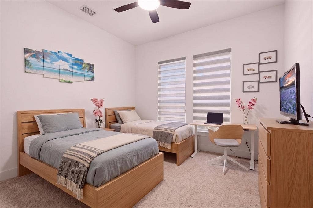 1305 Honey Locust Way, Celina, TX 75009 Guest bedroom #2 downstairs - virtually staged