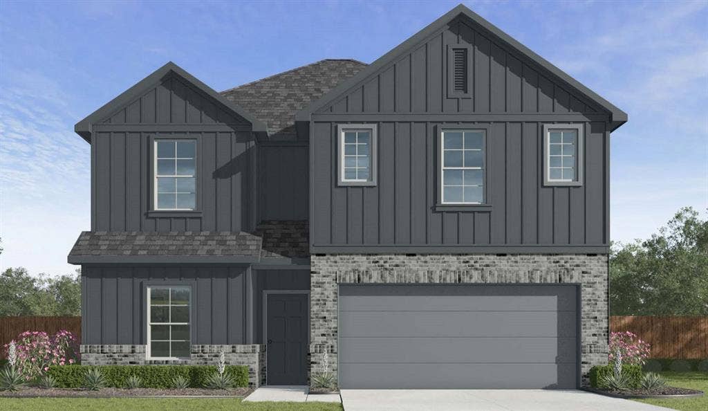 10408 Altair Drive, Waco, TX 76708 Two-story exterior featuring a board and batten facade and stone accents