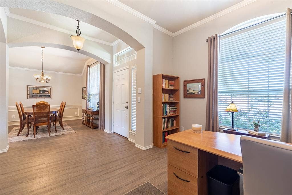 Open-concept entry.