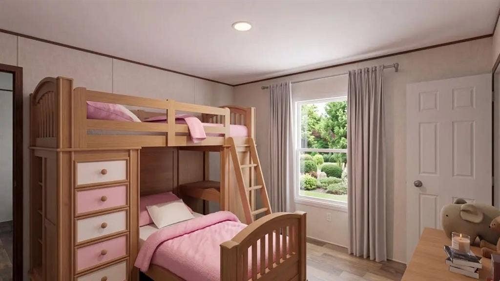 216 W Acres Road, Gun Barrel City, TX 75156 Room featuring wood-finish flooring, a recessed ceiling light, a six-panel door, and a dual-pane window with a view of manicured exterior landscaping