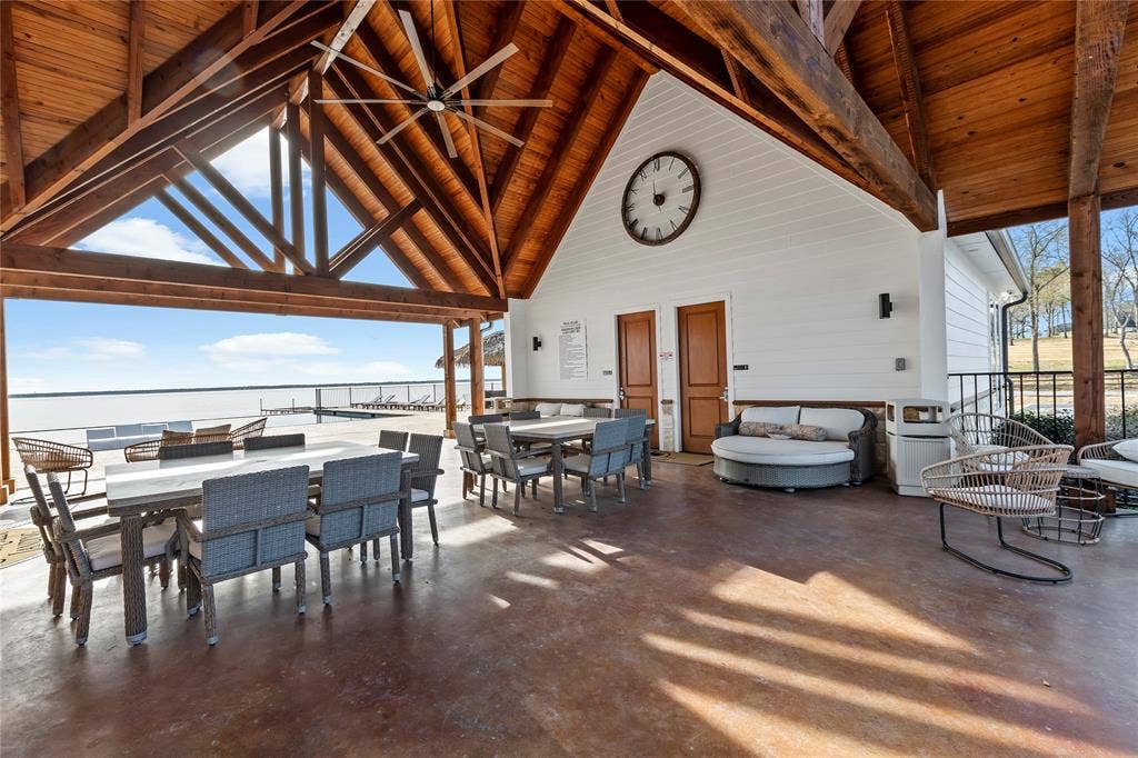 1520 Shoreline Drive, Mabank, TX 75143 Community clubhouse covered outdoor area.