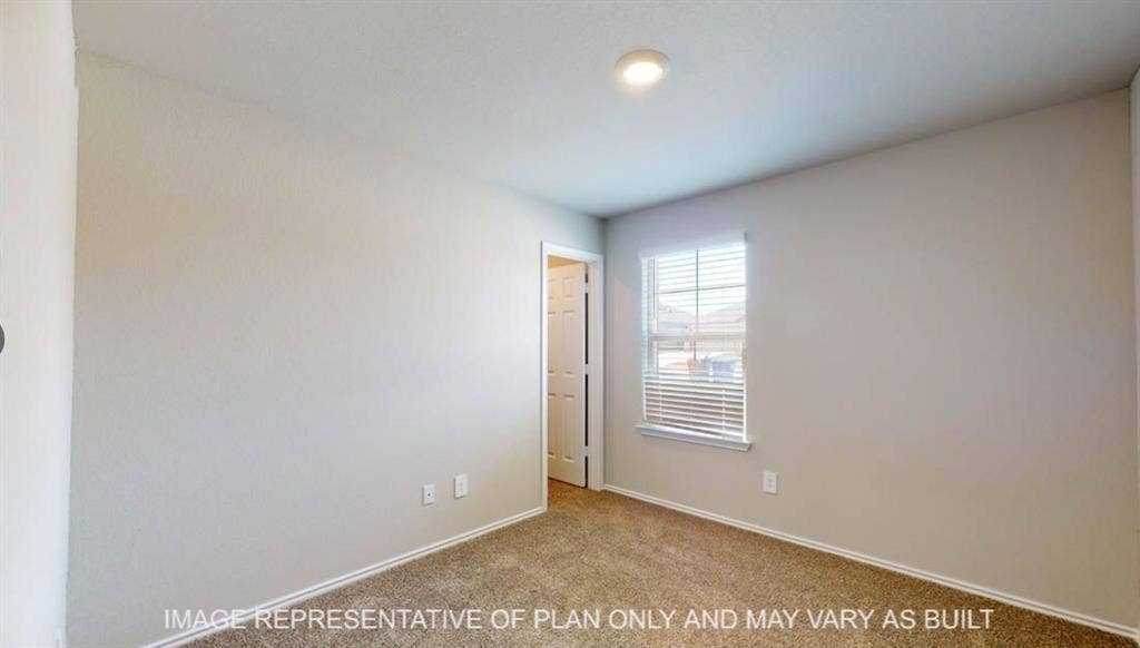 10108 Altair Drive, Waco, TX 76708 Carpeted flooring, recessed ceiling lighting, light-toned wall paint, and a window with blinds