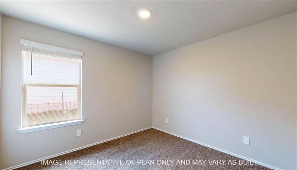 10108 Altair Drive, Waco, TX 76708 Recessed ceiling light, neutral wall color, window with horizontal blinds, and carpeted flooring
